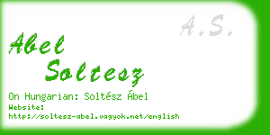 abel soltesz business card